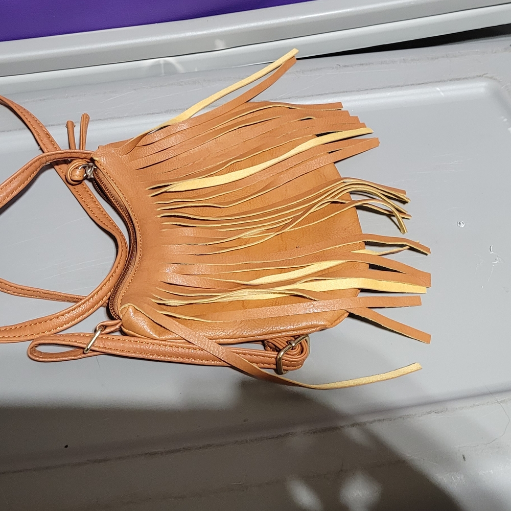 Tan Fringe Crossbody Bag RUE 21